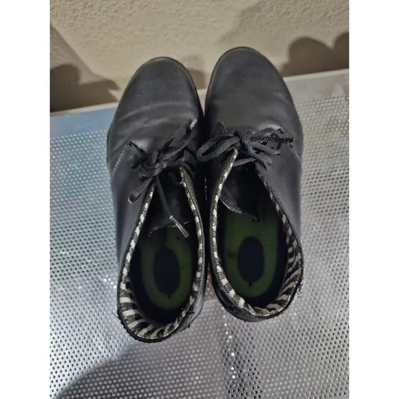 Kuru Black Leather Chukka Boots Men's Shoe Size 7.5 Lace Up