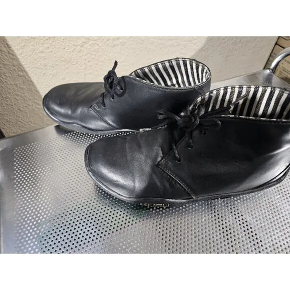 Kuru Black Leather Chukka Boots Men's Shoe Size 7.5 Lace Up