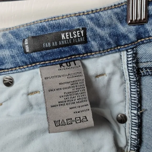 Kut From The Kloth Kelsey Fab Ab Ankle Flare Jeans Size 2