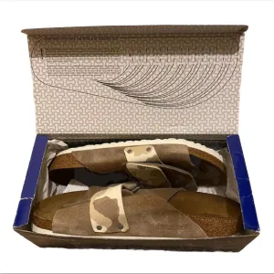 Kyoto Suede Camo Slide Sandals