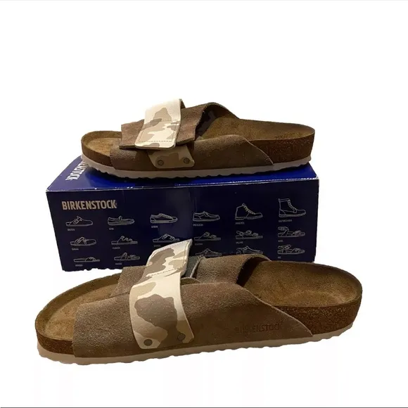 Kyoto Suede Camo Slide Sandals