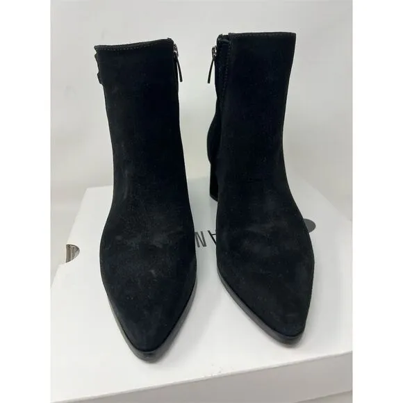 La Canadienne Andrea Women's Black Suede Ankle Booties Size 7