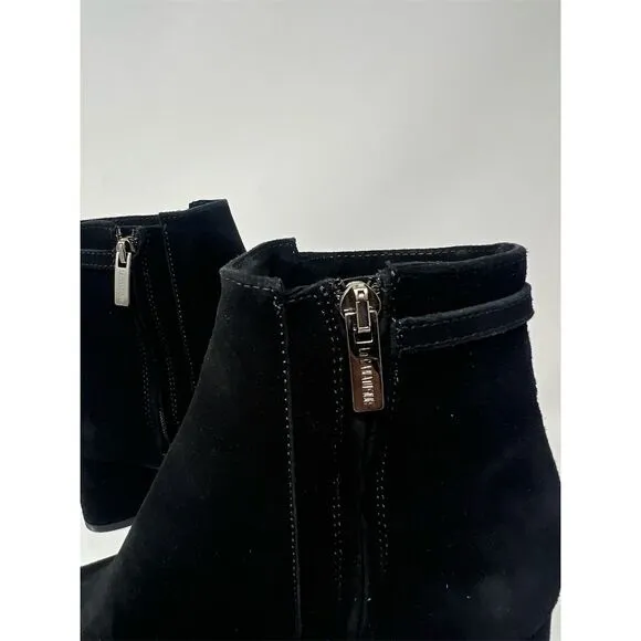 La Canadienne Andrea Women's Black Suede Ankle Booties Size 7