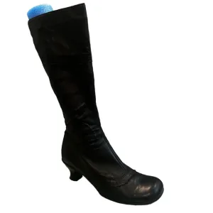 La Canadienne Tahra Waterproof Leather Kitten Heel Tall Boots, Sz 9.5