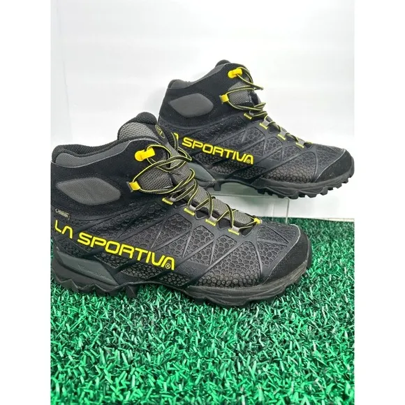 La Sportiva Ultra Raptor Mid II GTX Hiking Boots Waterproof Black Yellow sz 10.5
