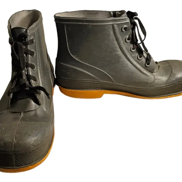 LACROSSE Ansi Z41 PT99 Safety Steel Toe Rubber Work Boots Men's Size 10 Gray