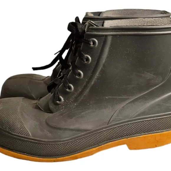 LACROSSE Ansi Z41 PT99 Safety Steel Toe Rubber Work Boots Men's Size 10 Gray