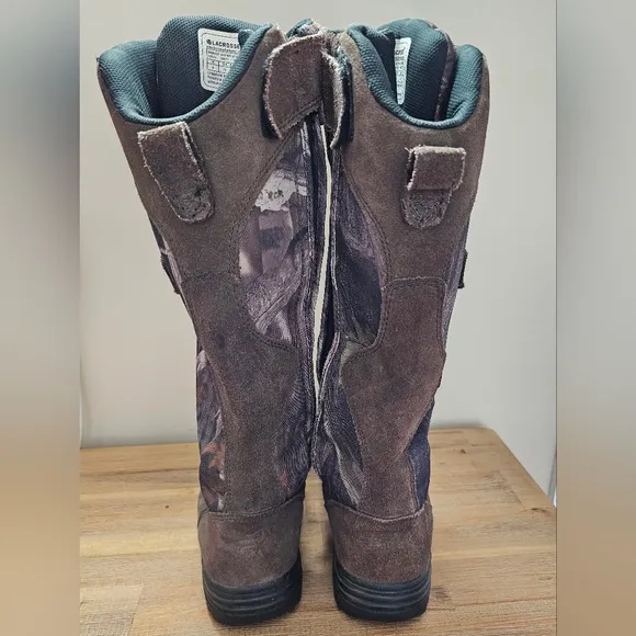 LACROSSE Camo Youth, Mens Waterproof Lace Up, Side Zip Hunting Scent Snake Boots