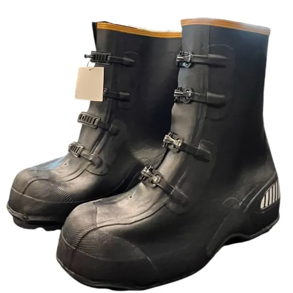 LaCrosse Mens 12” ATS Overshoes Carbide Stud #229108 Reflective Work Boots Sz 11