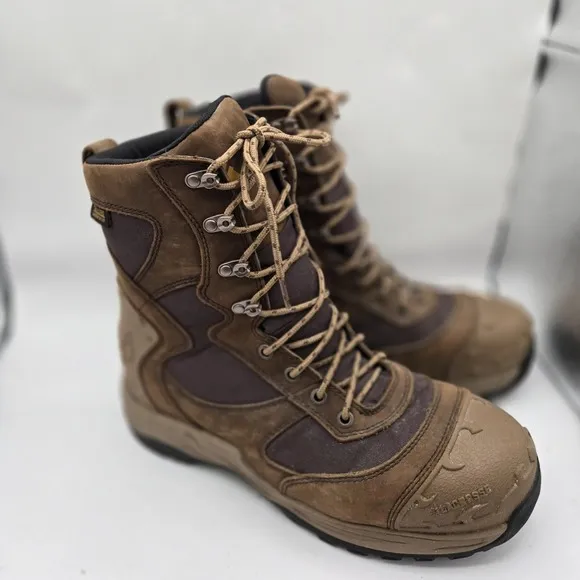 LACROSSE Size 10.5 ATLAS 8&quot; BROWN HUNT OUTDOOR BOOTS 572110 Waterproof Leather‎