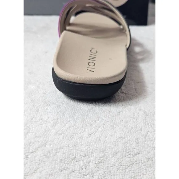 ladies colorful slide sandals Nwb