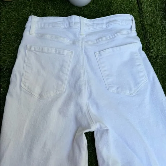 L'agence Mira High Rise Cropped Bootcut Micro Blanc -white- jeans size 25 women