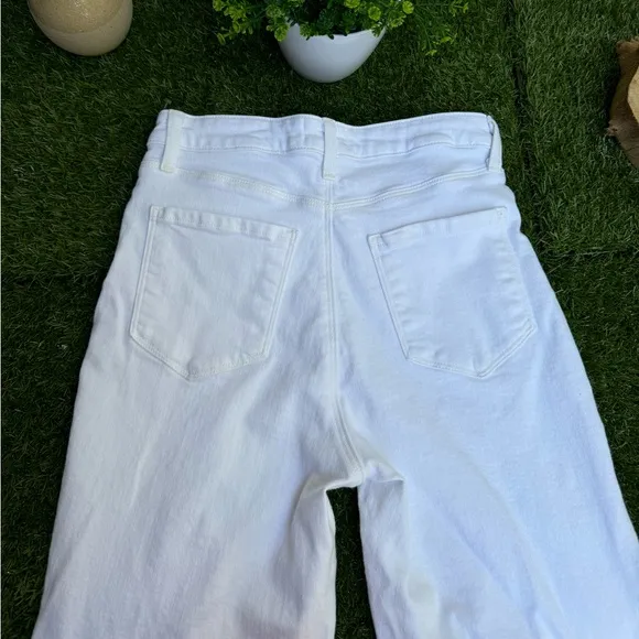 L'agence Mira High Rise Cropped Bootcut Micro Blanc -white- jeans size 25 women