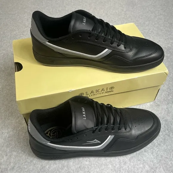 Lakai Terrace Skate Sneakers Griffin Gass Mens 11 Black Leather Inspired Shoes