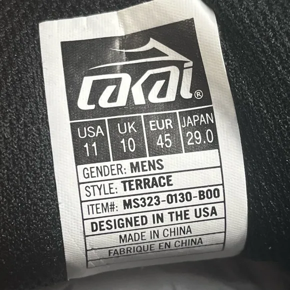 Lakai Terrace Skate Sneakers Griffin Gass Mens 11 Black Leather Inspired Shoes