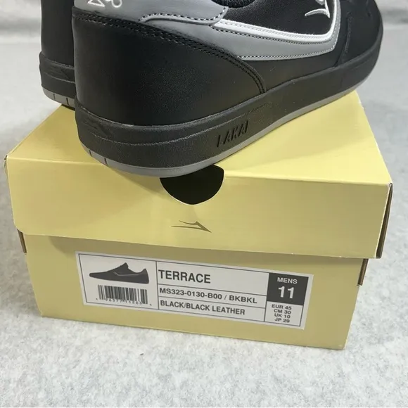 Lakai Terrace Skate Sneakers Griffin Gass Mens 11 Black Leather Inspired Shoes