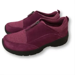 Lands End Women's All Weather Insulated Purple Suede Zip Comfort Shoes Size 7.5B