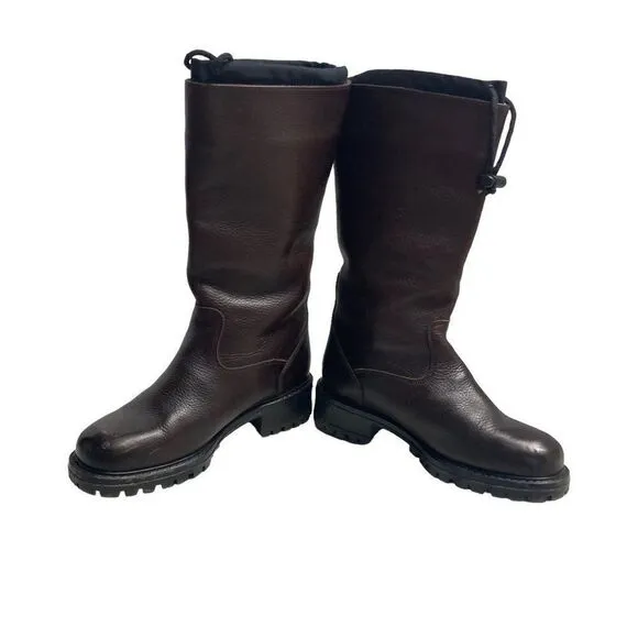 LANDS’  END Women’s Fully Lined Thick Sole Knee High Boots Brown Size 8M