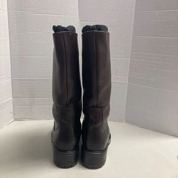 LANDS’  END Women’s Fully Lined Thick Sole Knee High Boots Brown Size 8M