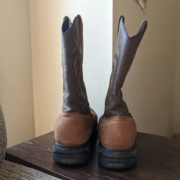 Laredo Sullivan Distress Tan Leather Waterproof Western Work Boots