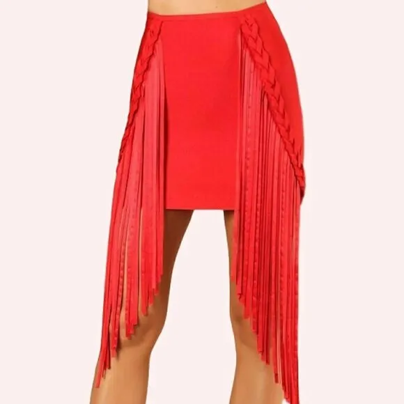 ❤LAST 1❤ CRIMSON RED BODY-CON SKIRT