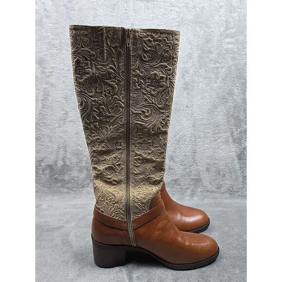 Lauren Ralph Lauren Cristine Tall Boots Womens 10B Tan Brown Curly Shearling