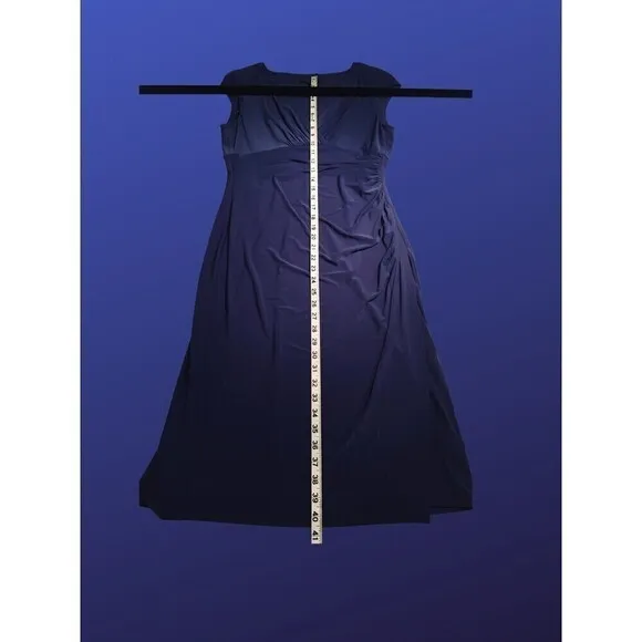 LAUREN RALPH LAUREN Empire Ruched CAP SLEEVE Dress, PURPLE, Size 8, NWOT