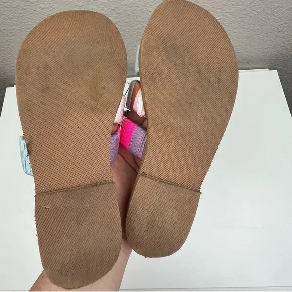 Le Pom Pom Hand Wrapped Bridget 3 Strand Sandals Sz EU36 US 5
