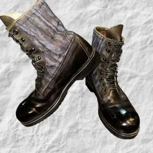 Lehigh 9D Gore-Tex Black Oil Resistant Steel Toed Leather Work Boots‎ 7&quot;  USA