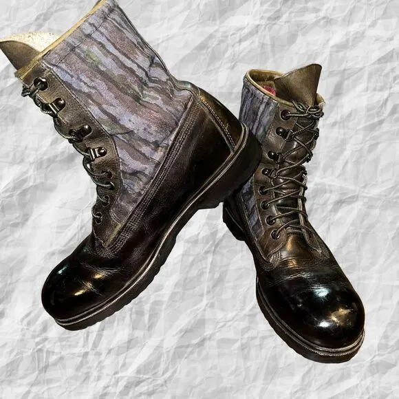 Lehigh 9D Gore-Tex Black Oil Resistant Steel Toed Leather Work Boots‎ 7&quot;  USA