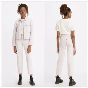 LEVI'S MADE &amp; CRAFTED Column Japanese denim jeans creme high waist Straight 34”