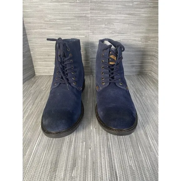 Levis Men's Sheffield‎ Ankle Casual/Work Boots Blue Chambray Suede Lace Up SZ 10
