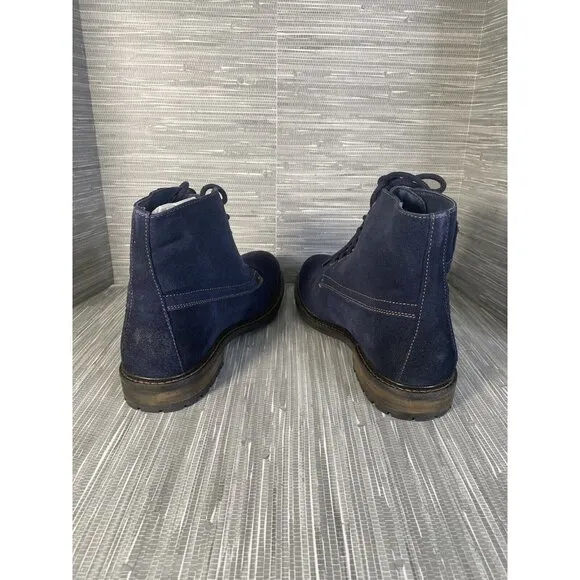 Levis Men's Sheffield‎ Ankle Casual/Work Boots Blue Chambray Suede Lace Up SZ 10