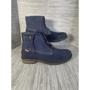 Levis Men's Sheffield‎ Ankle Casual/Work Boots Blue Chambray Suede Lace Up SZ 10