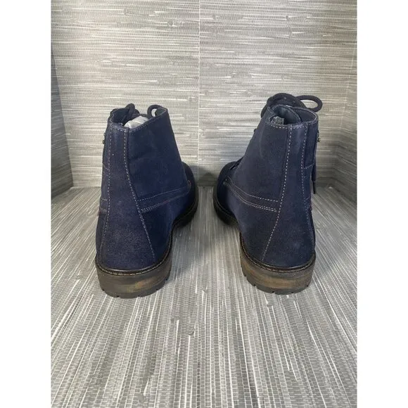 Levis Men's Sheffield‎ Ankle Casual/Work Boots Blue Chambray Suede Lace Up SZ 10