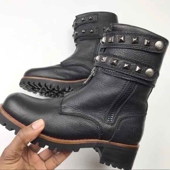 Like new KLR | Studded Leather Black Boots