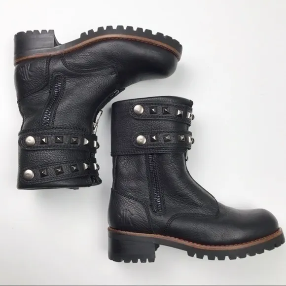 Like new KLR | Studded Leather Black Boots