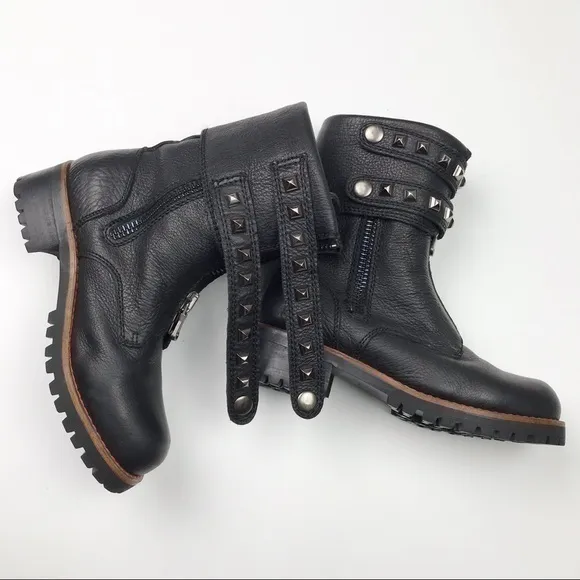 Like new KLR | Studded Leather Black Boots
