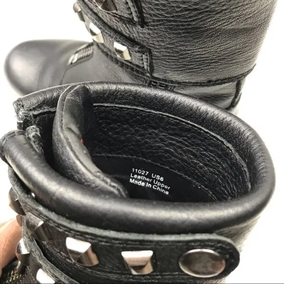 Like new KLR | Studded Leather Black Boots