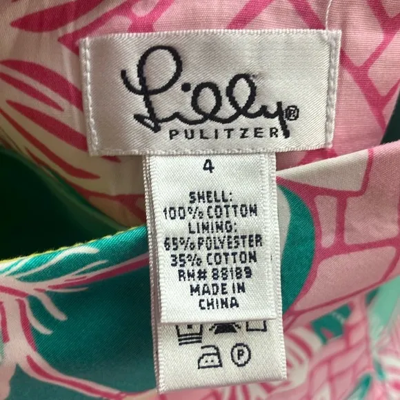 Lilly Pulitzer size 4 vintage white label eyelets Ingrid pleated A line skirt