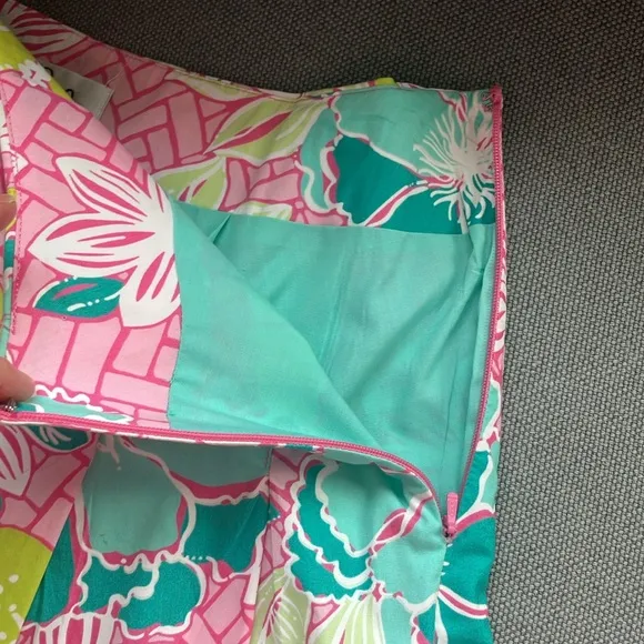Lilly Pulitzer size 4 vintage white label eyelets Ingrid pleated A line skirt