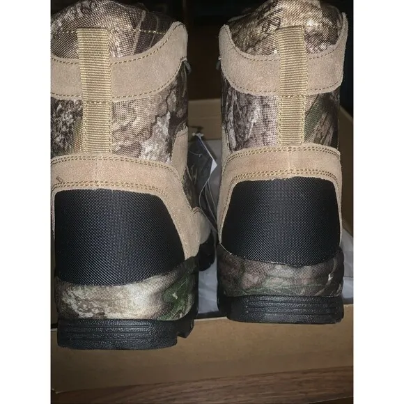 Lincoln Outfitter Mens Size 9 Wide Boots Grizzly Leather Camo Nylon Real‎ tree