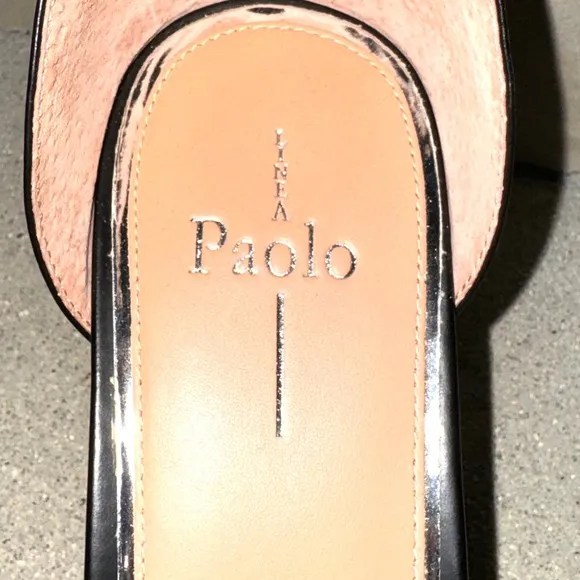 LINEA PAOLO black heels sandals leather Strappy stilettos women’s 13 Nordstrom