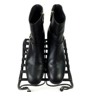 L.K. Bennett Hollie 48465 Black Leather Heeled Ankle Boots Womens Size 36/US 5