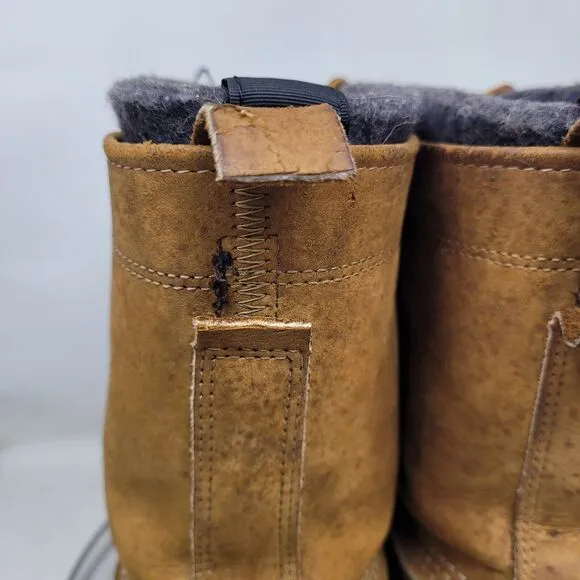 LL Bean Boots VTG Leather Mens 12M Duck Hunting Lace W Liners, Made in Maine USA