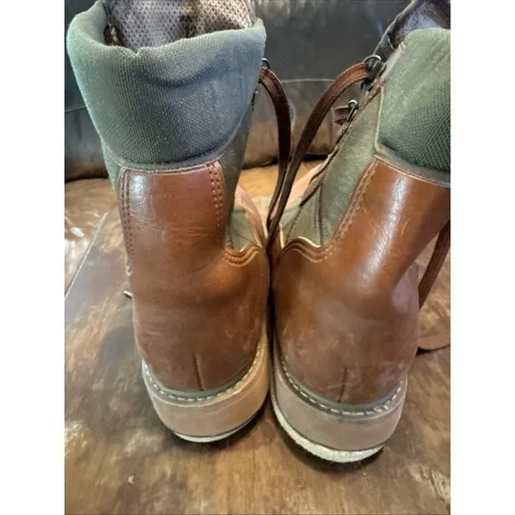 L.L. Bean Fly Fishing Wading Boots Men's Size 12 Vintage Brown &amp; Green And Bag