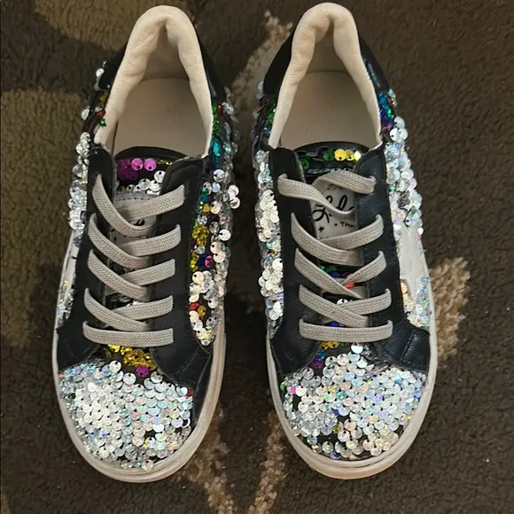 Lola &amp; The Boys Flippy Sequin Embellished Sneakers Size 30 (12)