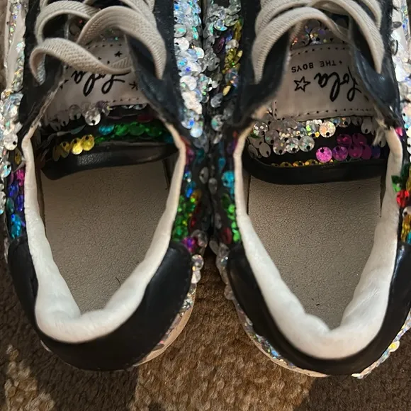 Lola &amp; The Boys Flippy Sequin Embellished Sneakers Size 30 (12)