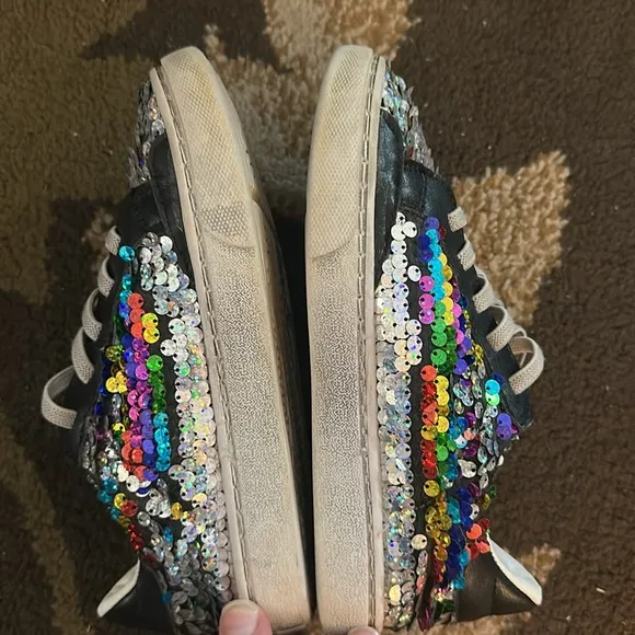 Lola &amp; The Boys Flippy Sequin Embellished Sneakers Size 30 (12)