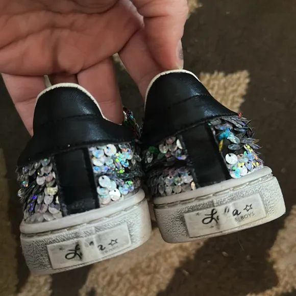 Lola &amp; The Boys Flippy Sequin Embellished Sneakers Size 30 (12)